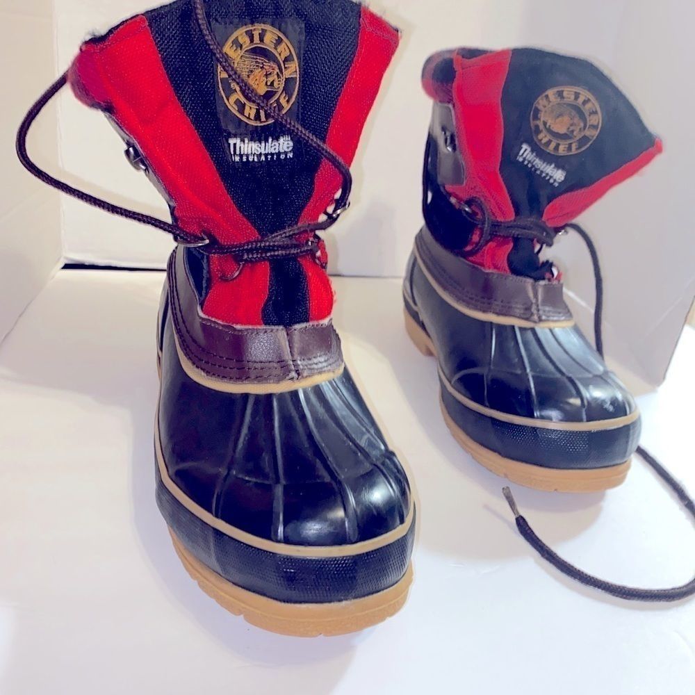 Western Chief Women thinsulate  Buffalo Plaid Duck Rain/Winter Boots,
